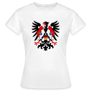Aigle allemand avec drapeaux Province de Hesse - T-shirt Femme - blanc - Devant - AI Model Female 172 dark (172cm)