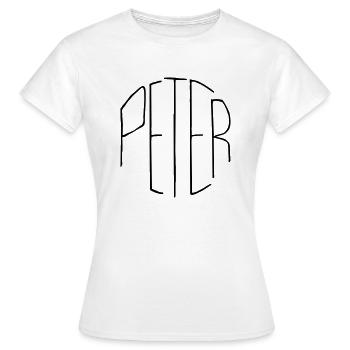 Peter - Women's T-Shirt - white - Front - AI Model Female 172 dark (172cm)