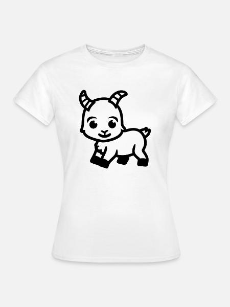 Ziegenbock - Frauen T-Shirt - Weiß