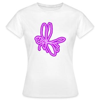 Libellule néon - T-shirt Femme - blanc - Devant - AI Model Female 172 dark (172cm)
