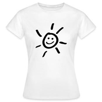 sun - Women's T-Shirt - white - Front - AI Model Female 172 dark (172cm)