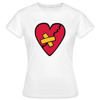 CoeurBrisé - Women's T-Shirt - white - Front - AI Model Female 172 dark (172cm)