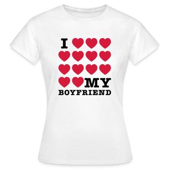 J'aime mon amie (3) - T-shirt Femme - blanc - Devant - AI Model Female 172 dark (172cm)