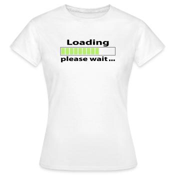 loading please wait - T-shirt Femme - blanc - Devant - AI Model Female 172 dark (172cm)