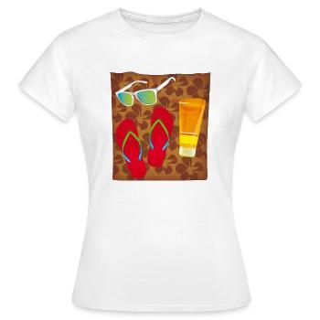 Reisegepäck - Frauen T-Shirt - Weiß - Vorne - AI Model Female 172 dark (172cm)