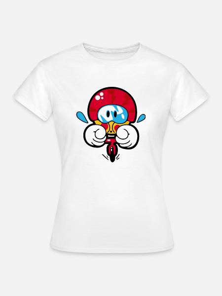 Smiley Cycling - Frauen T-Shirt - Weiß