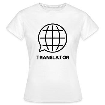 traducteur / traduction / traductrice / traduire - T-shirt Femme - blanc - Devant - AI Model Female 172 dark (172cm)