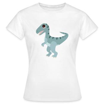 Velociraptor - T-shirt Femme - blanc - Devant - AI Model Female 172 dark (172cm)