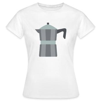 Coffee pot - Women's T-Shirt - white - Front - AI Model Female 172 dark (172cm)