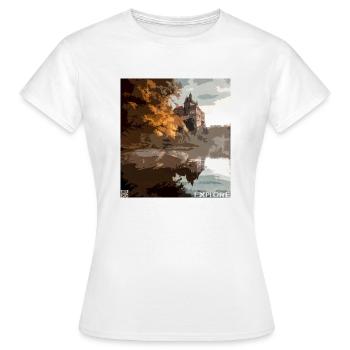 Château d’automne - T-shirt Femme - blanc - Devant - AI Model Female 172 dark (172cm)