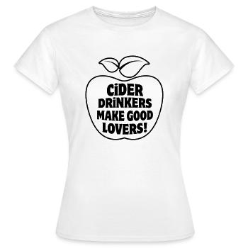 Les buveurs de cidre font de bons amants Apfelwein Cidre - T-shirt Femme - blanc - Devant - AI Model Female 172 dark (172cm)