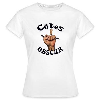 Côtes obscur du vigneron et de ses vignes - T-shirt Femme - blanc - Devant - AI Model Female 172 dark (172cm)