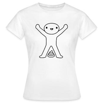 Enfant heureux Kacka fait - T-shirt Femme - blanc - Devant - AI Model Female 172 dark (172cm)