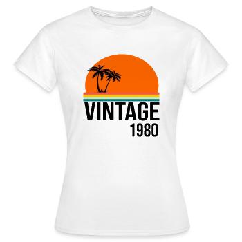 Millésime 1980 - T-shirt Femme - blanc - Devant - AI Model Female 172 dark (172cm)