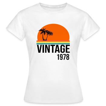 Jahrgang 1978 - Frauen T-Shirt - Weiß - Vorne - AI Model Female 172 dark (172cm)