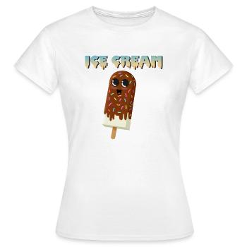 Eis am Stiel - Frauen T-Shirt - Weiß - Vorne - AI Model Female 172 dark (172cm)