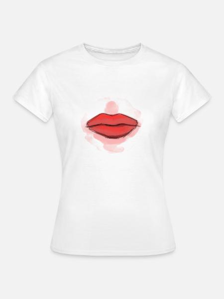 Red Lips - Frauen T-Shirt - Weiß