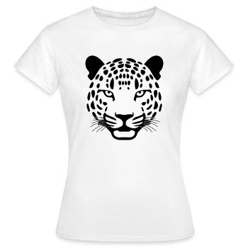 Leopard - Women's T-Shirt - white - Front - AI Model Female 172 dark (172cm)