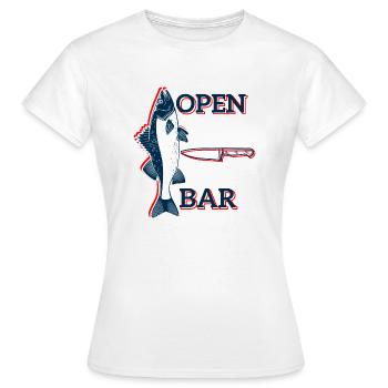 open bar - T-shirt Femme - blanc - Devant - AI Model Female 172 dark (172cm)