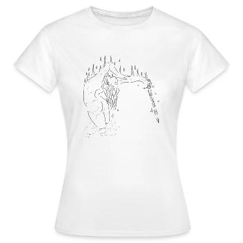 Déesse du feu - T-shirt Femme - blanc - Devant - AI Model Female 172 dark (172cm)