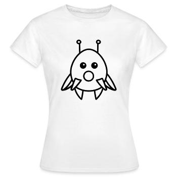 fliegende Untertasse - Frauen T-Shirt - Weiß - Vorne - AI Model Female 172 dark (172cm)