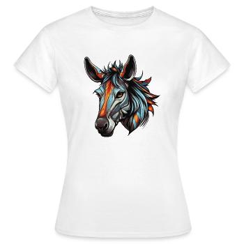 Horse - Women's T-Shirt - white - Front - AI Model Female 172 dark (172cm)