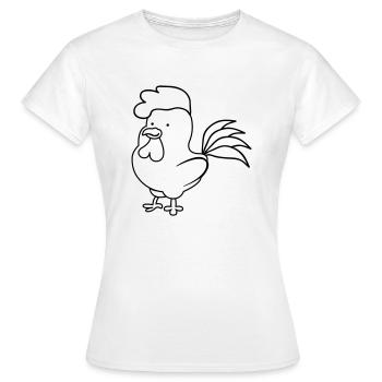 Rooster - Women's T-Shirt - white - Front - AI Model Female 172 dark (172cm)