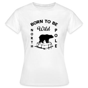 Ours polaire Wilderness Antarctique - T-shirt Femme - blanc - Devant - AI Model Female 172 dark (172cm)
