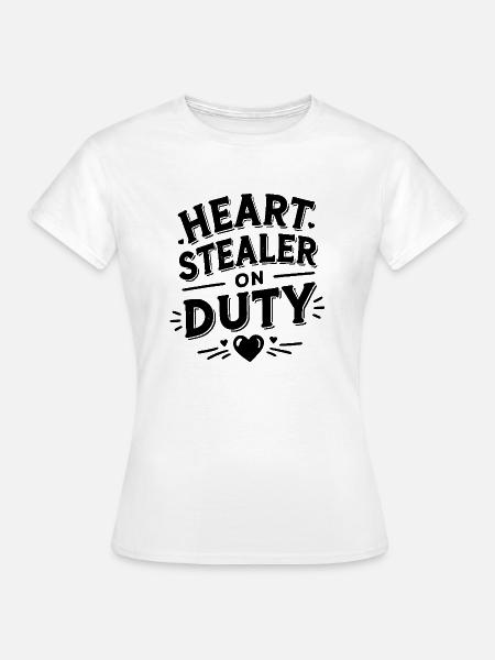 Herzdieb im Einsatz - Frauen T-Shirt - Weiß