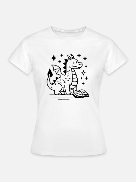 Drachen-Zeichnung - Frauen T-Shirt - Weiß