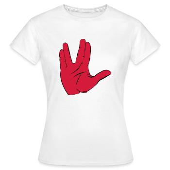 salutation - T-shirt Femme - blanc - Devant - AI Model Female 172 dark (172cm)