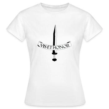 vis et honor2 - T-shirt Femme - blanc - Devant - AI Model Female 172 dark (172cm)