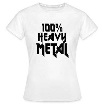 100 Heavy Metal Hard Rock - Frauen T-Shirt - Weiß - Vorne - AI Model Female 172 dark (172cm)