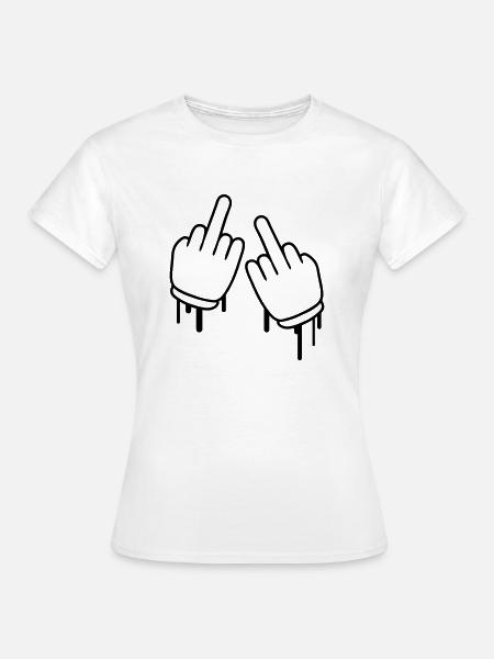 Fuck Off - Frauen T-Shirt - Weiß