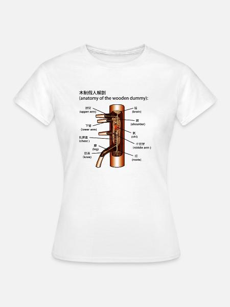 wooden dummy anatomy - Frauen T-Shirt - Weiß