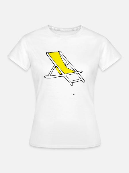 Liegestuhl - Frauen T-Shirt - Weiß