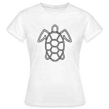 Vector Turtle - Women's T-Shirt - white - Front - AI Model Female 172 dark (172cm)