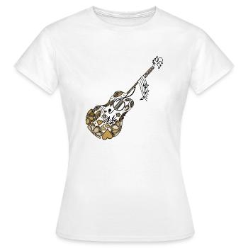 Gitarre - Frauen T-Shirt - Weiß - Vorne - AI Model Female 172 dark (172cm)