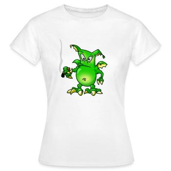 smoking dragon - Frauen T-Shirt - Weiß - Vorne - AI Model Female 172 dark (172cm)