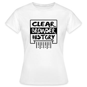 Effacer l’historique du navigateur - T-shirt Femme - blanc - Devant - AI Model Female 172 dark (172cm)