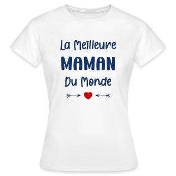 Meilleure maman - T-shirt Femme - blanc - Devant - AI Model Female 172 dark (172cm)