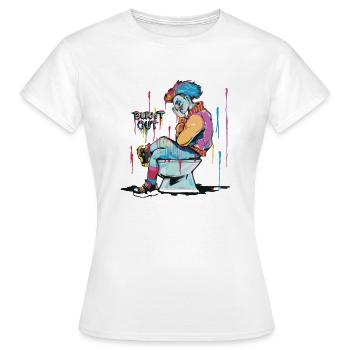 Burnout - Frauen T-Shirt - Weiß - Vorne - AI Model Female 172 dark (172cm)