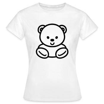 Ours en peluche - T-shirt Femme - blanc - Devant - AI Model Female 172 dark (172cm)