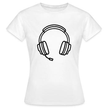 Gaming-Headset - Frauen T-Shirt - Weiß - Vorne - AI Model Female 172 dark (172cm)