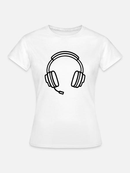 Gaming-Headset - Frauen T-Shirt - Weiß
