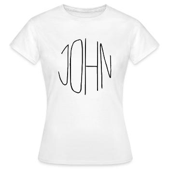 John - Frauen T-Shirt - Weiß - Vorne - AI Model Female 172 dark (172cm)