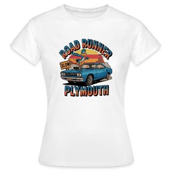 Vintage Plymouth s Road Runner 1968 Classique C - T-shirt Femme - blanc - Devant - AI Model Female 172 dark (172cm)