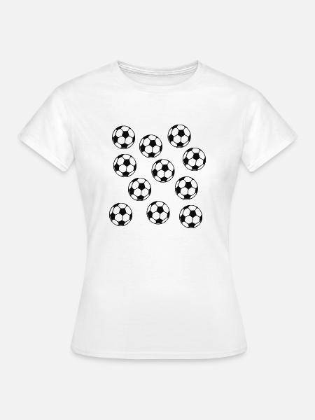 Fussball - Fußball - Frauen T-Shirt - Weiß
