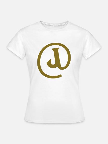j_Buchstabe_at - Frauen T-Shirt - Weiß