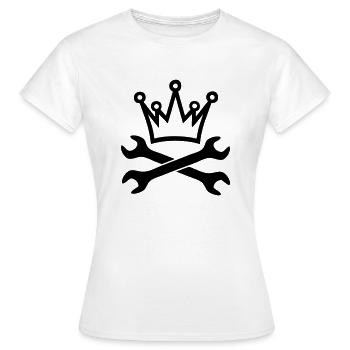 outil clé couronne - T-shirt Femme - blanc - Devant - AI Model Female 172 dark (172cm)